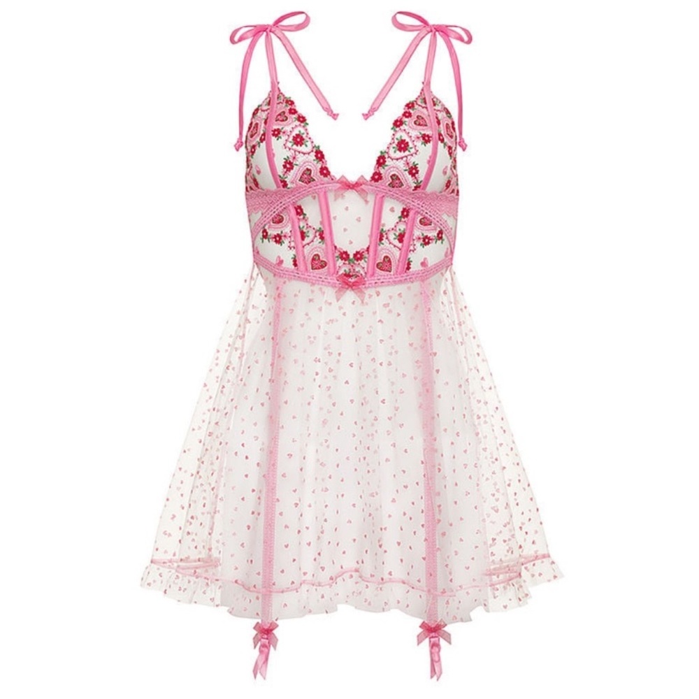 For Love And Lemons Whimsical Garden Floral Slip Dress